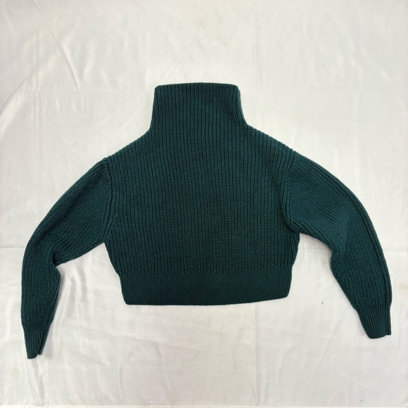 Wilfred By Aritzia Womens Small Cropped Merino Wool Cowl Neck Turtleneck Sweater - Picture 2 of 12